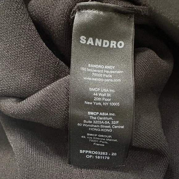 Sandro Ora pinafore turtle neck overlay dress